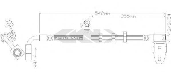 SPIDAN 340537 Гальмівний шланг