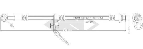 SPIDAN 339308 Гальмівний шланг