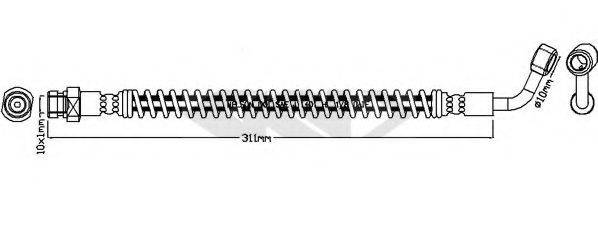 SPIDAN 340507 Гальмівний шланг