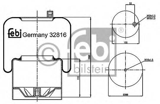 FEBI BILSTEIN 32816 Кожух пневматичної ресори