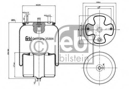 FEBI BILSTEIN 35884 Кожух пневматичної ресори