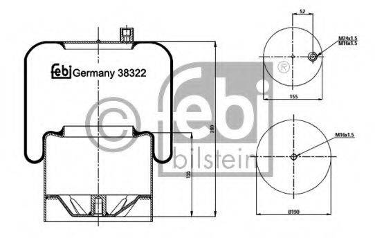 FEBI BILSTEIN 38322 Кожух пневматичної ресори