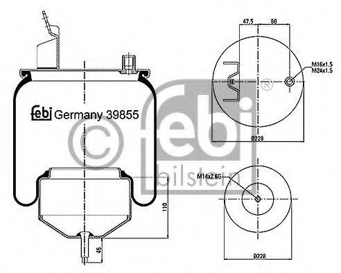 FEBI BILSTEIN 39855 Кожух пневматичної ресори