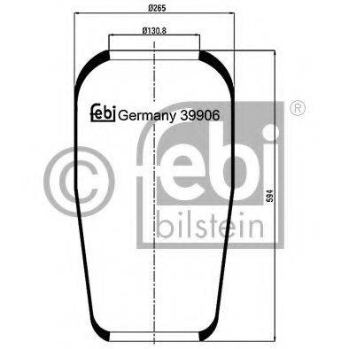 FEBI BILSTEIN 39906 Кожух пневматичної ресори