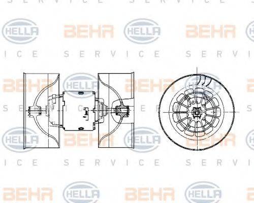 BEHR HELLA SERVICE 8EW009100531 Вентилятор салону