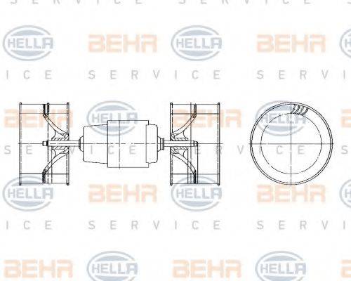 BEHR HELLA SERVICE 8EW009157571 Вентилятор салону