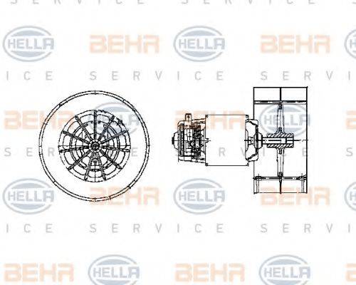 BEHR HELLA SERVICE 8EW009158631 Вентилятор салону