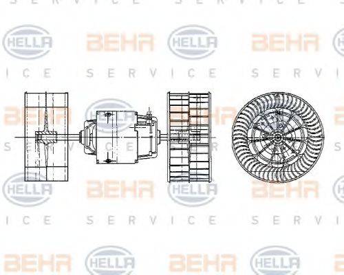 BEHR HELLA SERVICE 8EW009159091 Вентилятор салону