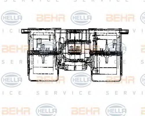 BEHR HELLA SERVICE 8EW009160631 Вентилятор салону