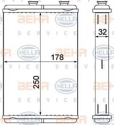 BEHR HELLA SERVICE 8FH351000581 Теплообмінник, опалення салону