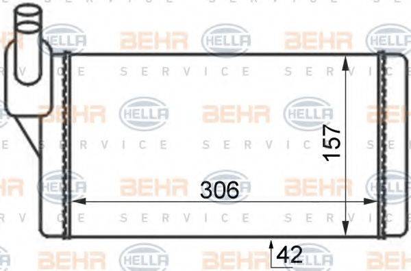 BEHR HELLA SERVICE 8FH351024401 Теплообмінник, опалення салону