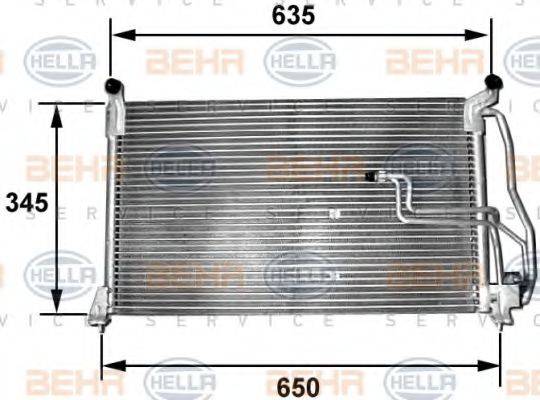 BEHR HELLA SERVICE 8FC351035151 Конденсатор, кондиціонер