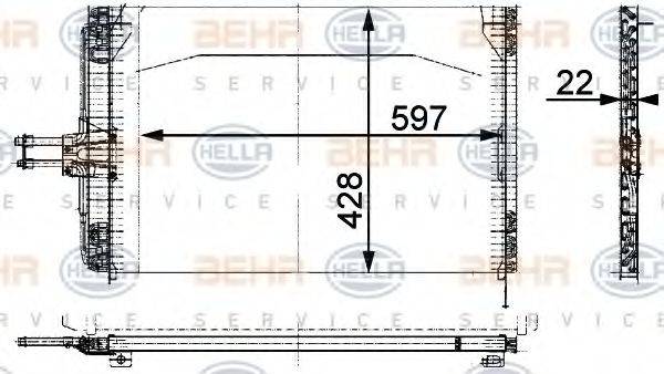 BEHR HELLA SERVICE 8FC351035461 Конденсатор, кондиціонер