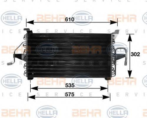 BEHR HELLA SERVICE 8FC351035681 Конденсатор, кондиціонер