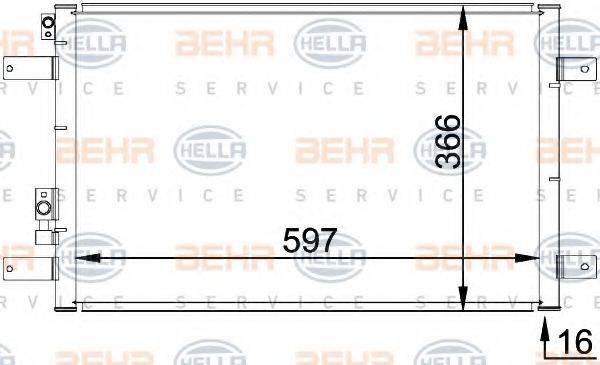 BEHR HELLA SERVICE 8FC351036111 Конденсатор, кондиціонер