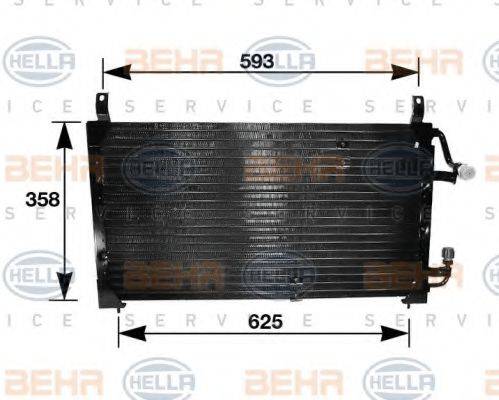 BEHR HELLA SERVICE 8FC351037111 Конденсатор, кондиціонер