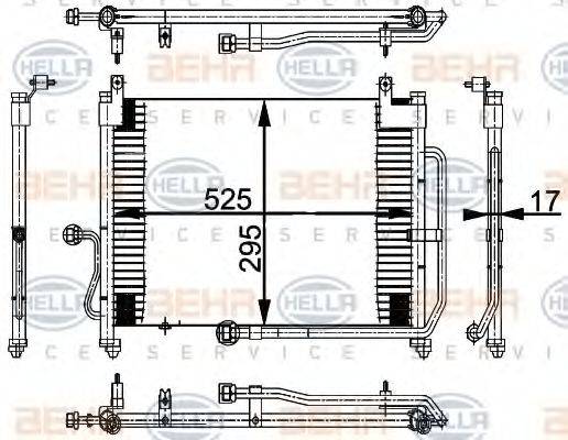 BEHR HELLA SERVICE 8FC351037121 Конденсатор, кондиціонер