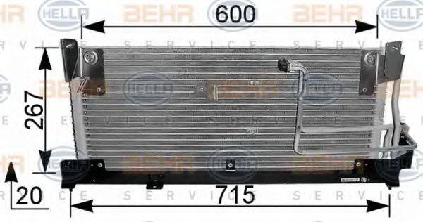 BEHR HELLA SERVICE 8FC351037581 Конденсатор, кондиціонер