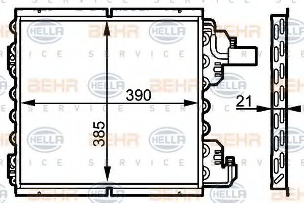 BEHR HELLA SERVICE 8FC351038621 Конденсатор, кондиціонер