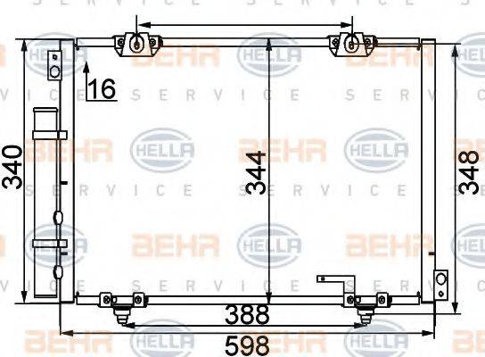 BEHR HELLA SERVICE 8FC351038731 Конденсатор, кондиціонер