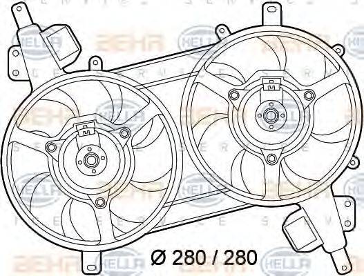 BEHR HELLA SERVICE 8EW351039601 Вентилятор, охолодження двигуна