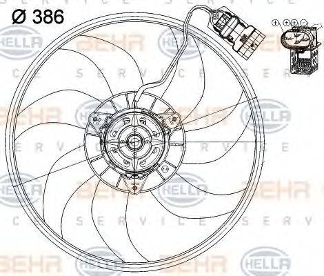 BEHR HELLA SERVICE 8EW351039731 Вентилятор, охолодження двигуна