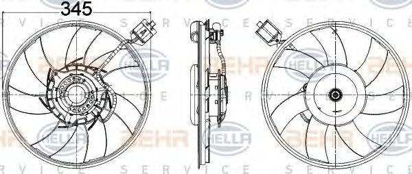 BEHR HELLA SERVICE 8EW351104531 Вентилятор, охолодження двигуна