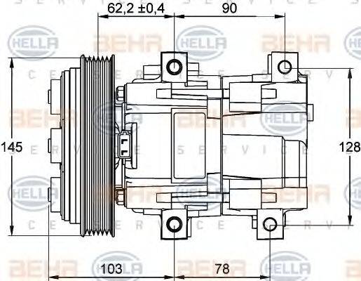 BEHR HELLA SERVICE 8FK351113171 Компресор, кондиціонер