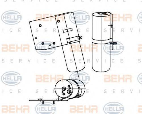 BEHR HELLA SERVICE 8FT351198551 Осушувач, кондиціонер