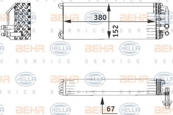 BEHR HELLA SERVICE 8FV351211171 Випарник, кондиціонер