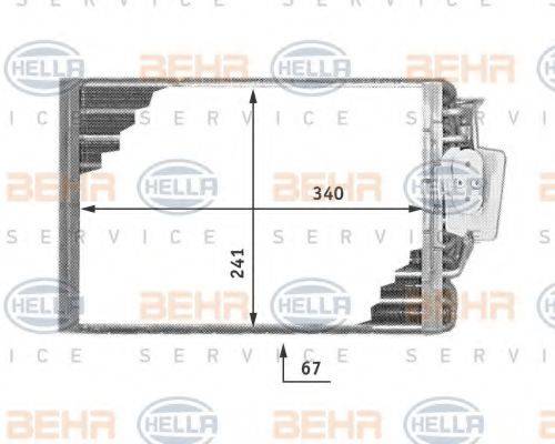 BEHR HELLA SERVICE 8FV351211181 Випарник, кондиціонер