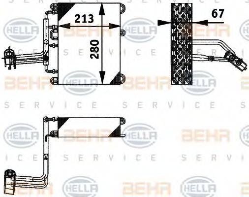 BEHR HELLA SERVICE 8FV351211581 Випарник, кондиціонер