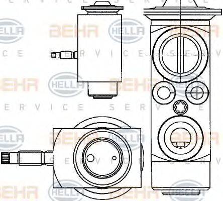 BEHR HELLA SERVICE 8UW351234401 Розширювальний клапан, кондиціонер