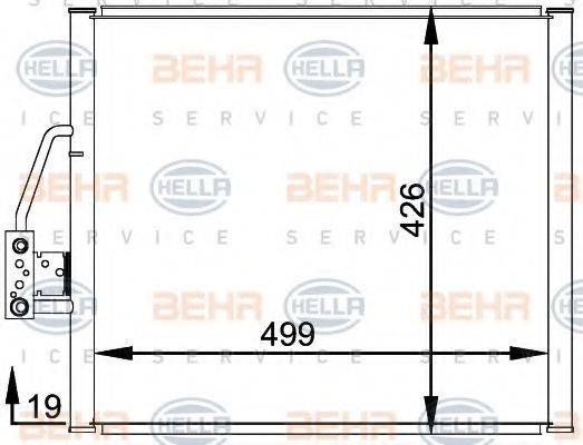 BEHR HELLA SERVICE 8FC351300001 Конденсатор, кондиціонер