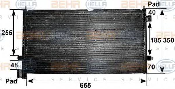 BEHR HELLA SERVICE 8FC351300581 Конденсатор, кондиціонер