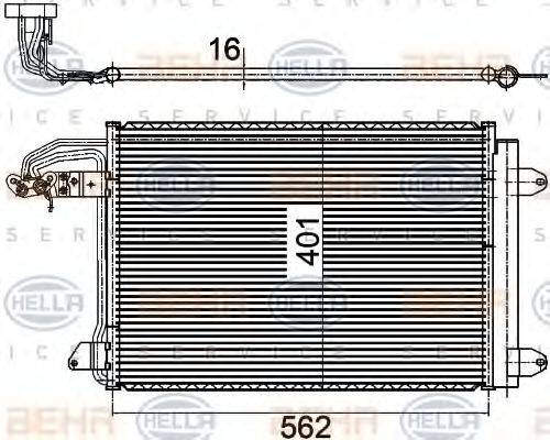 BEHR HELLA SERVICE 8FC351301041 Конденсатор, кондиціонер