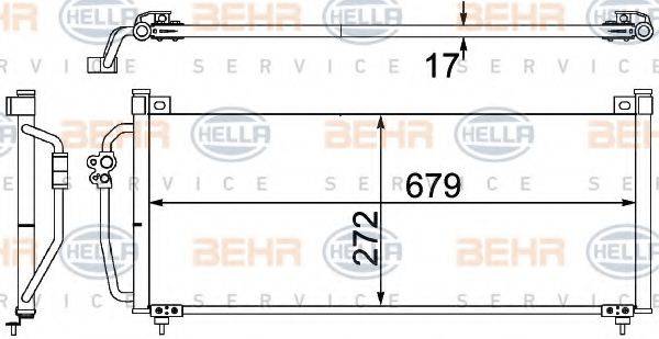 BEHR HELLA SERVICE 8FC351304381 Конденсатор, кондиціонер