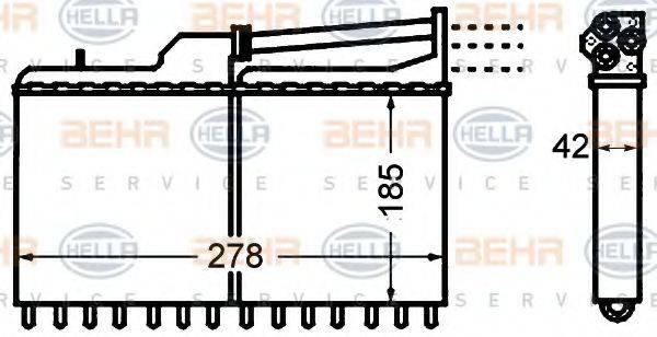 BEHR HELLA SERVICE 8FH351308061 Теплообмінник, опалення салону