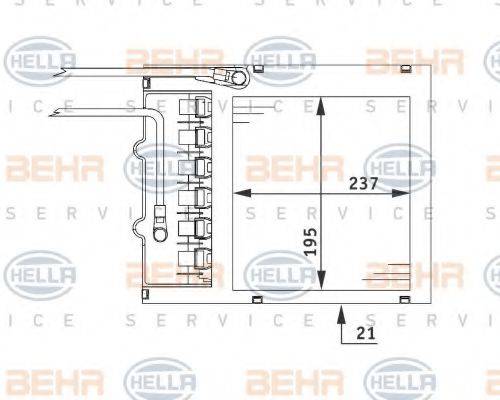 BEHR HELLA SERVICE 8FH351311151 Теплообмінник, опалення салону