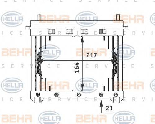 BEHR HELLA SERVICE 8FH351311221 Теплообмінник, опалення салону