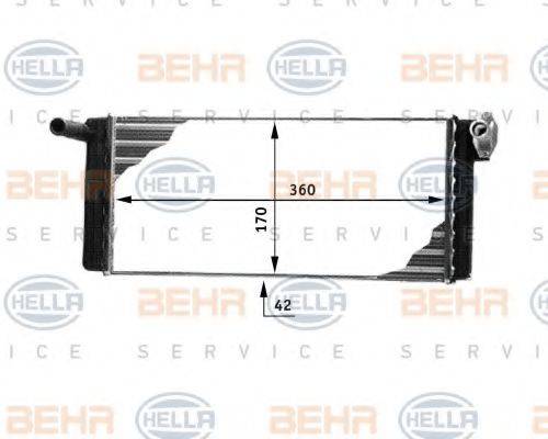 BEHR HELLA SERVICE 8FH351312351 Теплообмінник, опалення салону