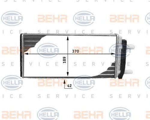 BEHR HELLA SERVICE 8FH351312481 Теплообмінник, опалення салону