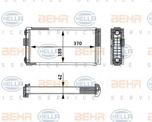 BEHR HELLA SERVICE 8FH351312601 Теплообмінник, опалення салону