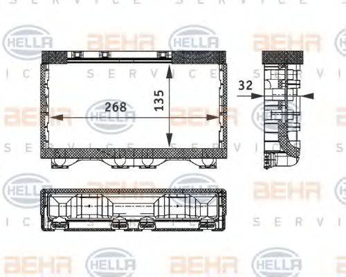 BEHR HELLA SERVICE 8FH351312751 Теплообмінник, опалення салону