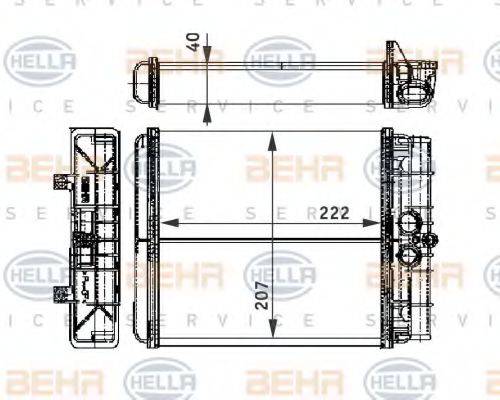 BEHR HELLA SERVICE 8FH351312791 Теплообмінник, опалення салону