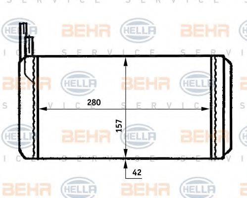 BEHR HELLA SERVICE 8FH351313361 Теплообмінник, опалення салону