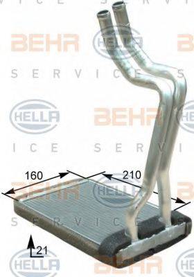 BEHR HELLA SERVICE 8FH351314791 Теплообмінник, опалення салону