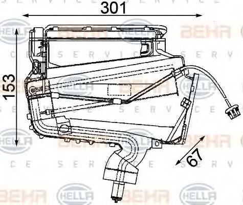 BEHR HELLA SERVICE 8FZ351315031 Випарник, кондиціонер