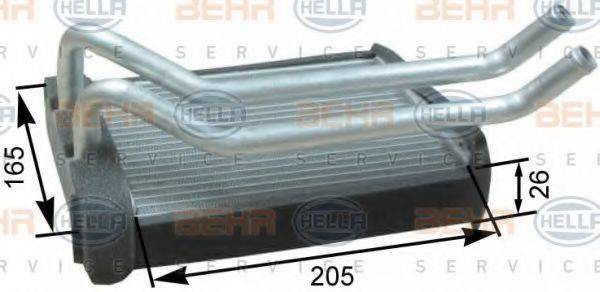 BEHR HELLA SERVICE 8FH351315221 Теплообмінник, опалення салону