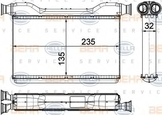 BEHR HELLA SERVICE 8FH351315491 Теплообмінник, опалення салону